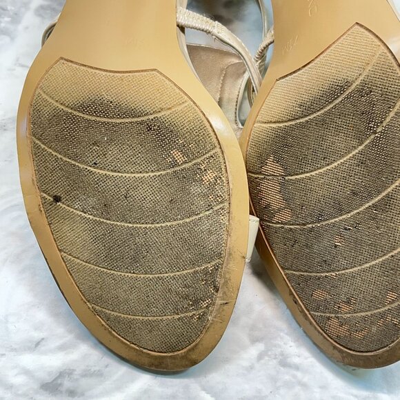 Bandolino Sandals Womens Size 7.5 M Open-Toe Heeled Faux Snake Skin Accent - Picture 11 of 13